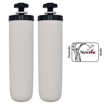 Newton Gravity Water Filter System with Fluoride Removal and Limescale Reduction- 12L Capacity, 2x Filter Candles