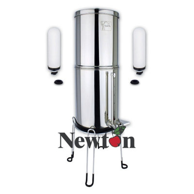 Newton Gravity Water Filter System with Heavy Metal Removal - 6L Capacity, 2x Candles