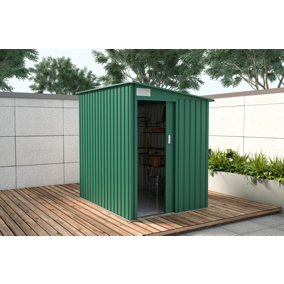 Newton Lean to Metal Shed - 4.9 x 6.4 Green