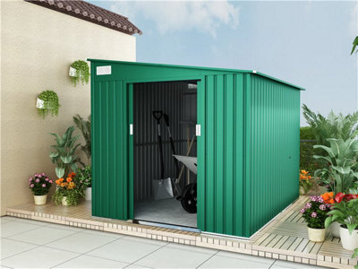 Newton Lean to Metal Shed - 7.0 x 8.4 Green