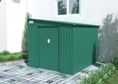 Newton Lean to Metal Shed - 7.0 x 8.4 Green - 3