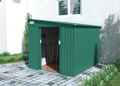 Newton Lean to Metal Shed - 7.0 x 8.4 Green - 4