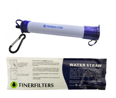 Newton Portable Drinking Water Filter Survival Starter Kit - Newton 6L Fluoride System with 1 x Water Straw and 2 x Extra Filters