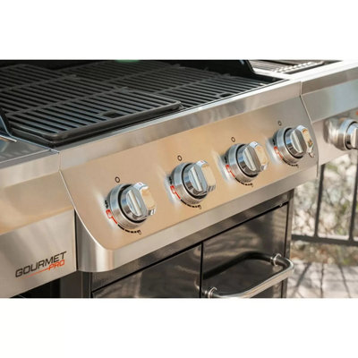 Nexgrill Gourmet Pro 5 Burner Gas BBQ Grill with Searing Side