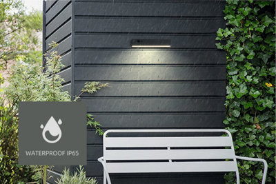 NexSun Solstice 1000 Lumens Modern Linear Solar Wall Light
