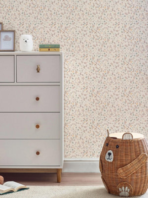 Next Cream Calm Ditsy Floral Wallpaper