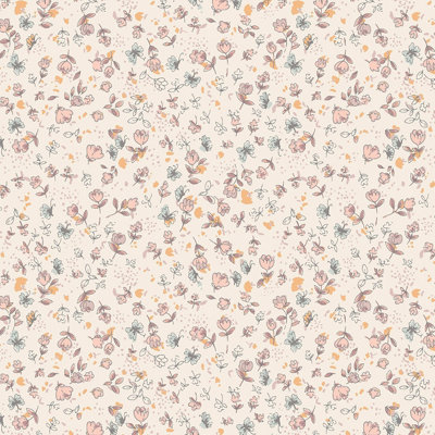 Next Cream Calm Ditsy Floral Wallpaper