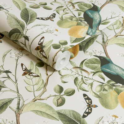 Next Fruit Tree Spring Neutrals Wallpaper