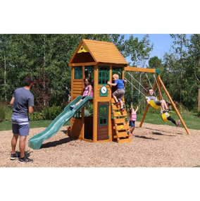 Next Generation Path Climbing Frame With Monkey Bars, Play Door, Swings and Slide