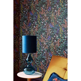 Next Multicoloured Brights Rich Rebel Eden Floral Wallpaper
