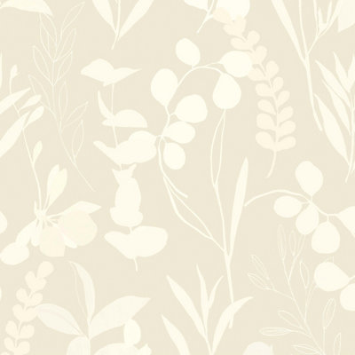 Next Neutral New Light Harmony Floral Wallpaper