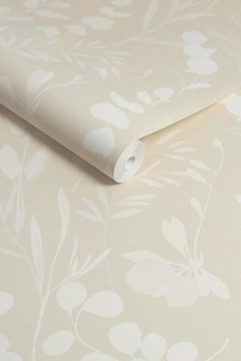 Next Neutral New Light Harmony Floral Wallpaper