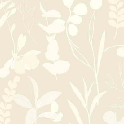 Next Neutral New Light Harmony Floral Wallpaper