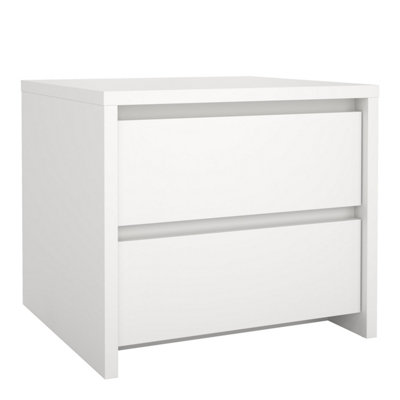Next Nightstand 2 Drawers White