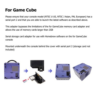 NGC SD2SP2 PRO Adapter Card Reader for Swiss Boot Mini DVD XENO GC Chip ...