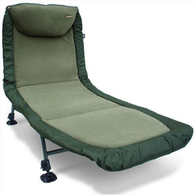 NGT Classic Bed - 6 Leg Bed Chair Fleece Lined with Recliner and Pillow