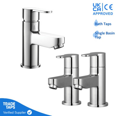 Niagara Camden Mono Basin & Bath Taps Bathroom Faucet Set | DIY at B&Q