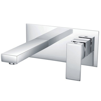 Niagara Hadley Wall Mounted Basin Mixer Chrome Lever Bathroom Sink ...