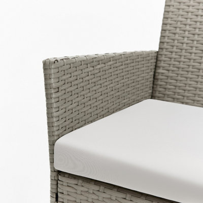 Nice Set of 2 Rattan Chairs, Grey