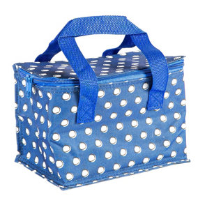 Nicholas Winter - Insulated Lunch Bag - Blue Polka