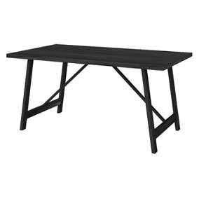 Nicholls Dining Table, Black, W160xD90xH76cm