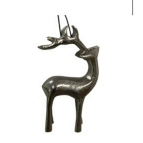 Nickel Plated Hanging Reindeer - L3 x W8 x H13 cm