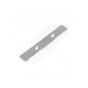 Nickel Plated Mild Steel Plate - 101 x 14.5 x 2mm thick + 2x 5.25mm c/sunk holes (Pack of 10)