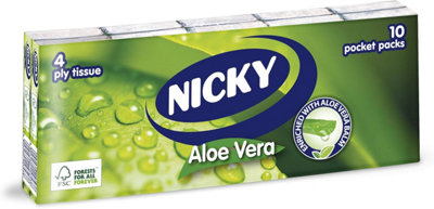 Nicky Balsam Aloe Vera Pocket Tissues | DIY at B&Q