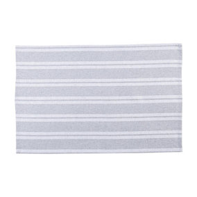 Nicola Spring 100% Cotton Tea Towel - 60cm x 40cm - Grey Stripe