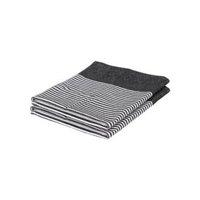 Nicola Spring 100% Cotton Tea Towels - 70cm x 50cm - Black Pinstripe - Pack of 2