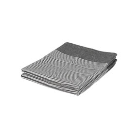 Nicola Spring 100% Cotton Tea Towels - 70cm x 50cm - Grey Pinstripe - Pack of 2