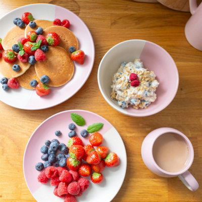 Nicola Spring 16pc Dipped Stoneware Dinner Set with Sphere Mugs ...