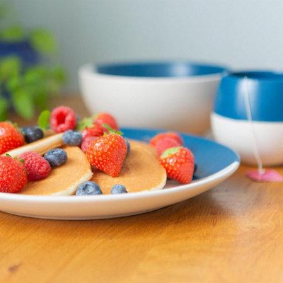 Nicola Spring 16pc Dipped Stoneware Dinner Set with Sphere Mugs ...
