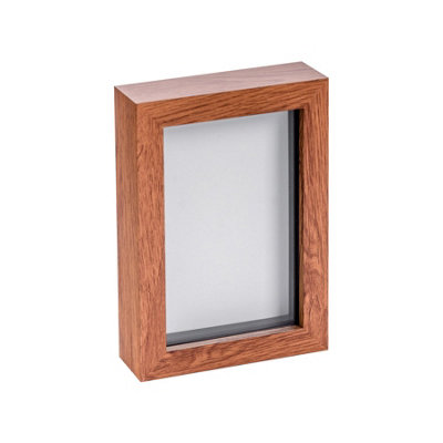 Nicola Spring - 3D Box Photo Frame - 4 x 6" - Dark Wood