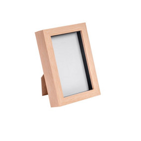 Nicola Spring - 3D Box Photo Frame - 4 x 6" - Light Wood