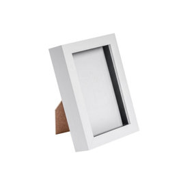 Nicola Spring - 3D Box Photo Frame - 4 x 6" - White