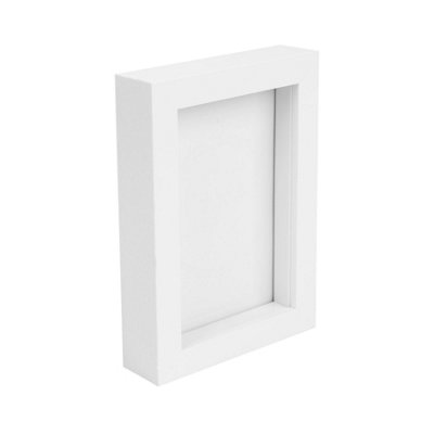 Nicola Spring 3D Box Photo Frame - 4" x 6" - White