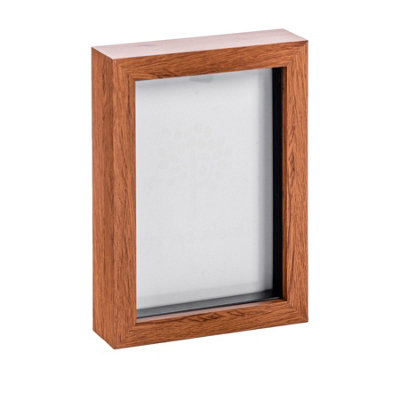 Nicola Spring - 3D Box Photo Frame - 5 x 7" - Dark Wood