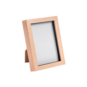 Nicola Spring - 3D Box Photo Frame - 5 x 7" - Light Wood