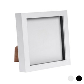 Nicola Spring - 3D Box Photo Frame - 6 x 6" - White