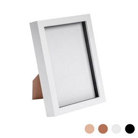 Nicola Spring - 3D Box Photo Frame - A5 (6 x 8") - White