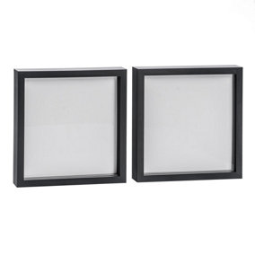 Nicola Spring - 3D Box Photo Frames - 10 x 10" - Black - Pack of 2