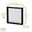Nicola Spring - 3D Box Photo Frames - 10 x 10" - Black - Pack of 5