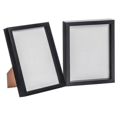 Nicola Spring - 3D Box Photo Frames - 8 x 10" - Black - Pack of 2