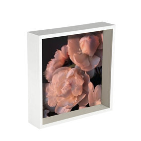 Nicola Spring - 3D Deep Box Photo Frame - 10 x 10" - White