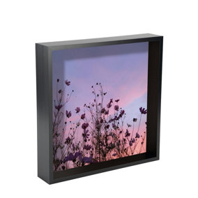 Nicola Spring - 3D Deep Box Photo Frame - 12 x 12" - Black