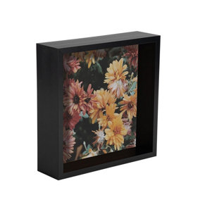 Nicola Spring - 3D Deep Box Photo Frame - 8 x 8" - Black