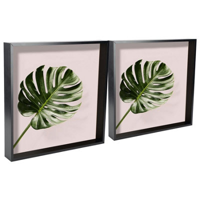 Nicola Spring - 3D Deep Box Photo Frames - 16 x 16" - Black - Pack of 2