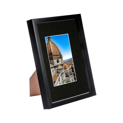 Nicola Spring 3D Shadow Box Frame with A5 Mount - A4 (8" x 12") - Black/Black