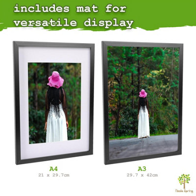 Nicola Spring 3x Photo Frames with White A4 Mount - A3 (12